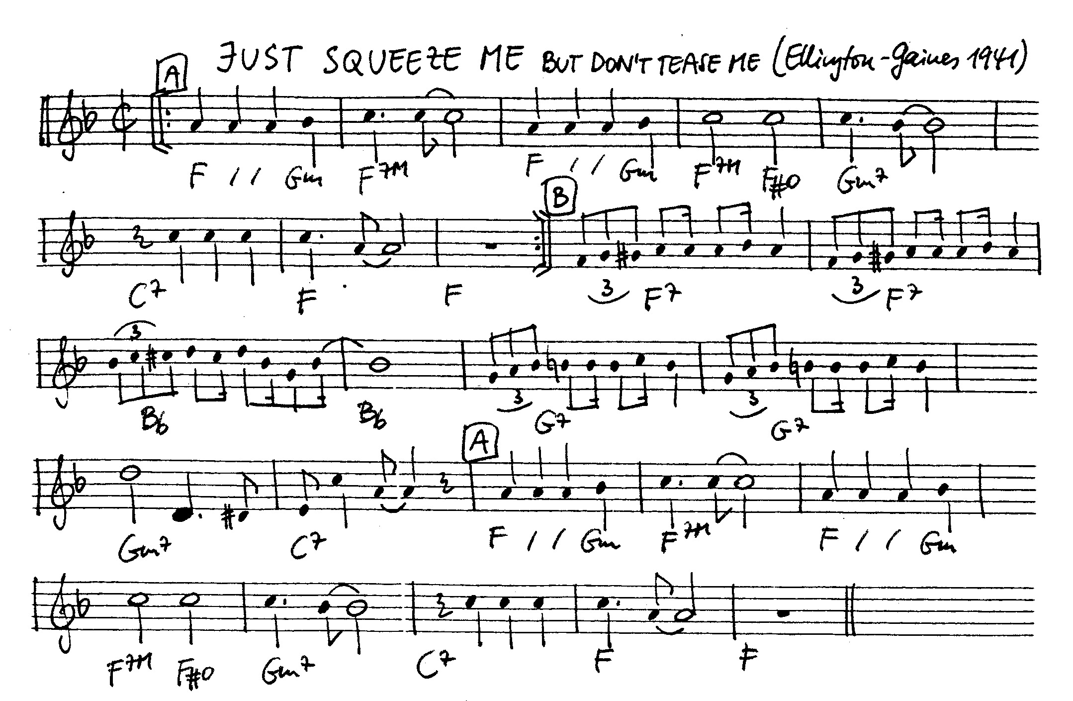 just squeeze me leadsheet – book us for your next 20s or gatsby event